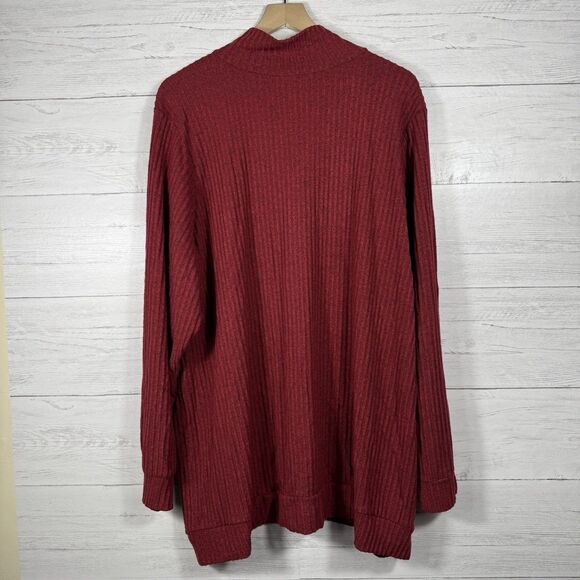 Torrid Womens Size 5 red 1/2 zip long sleeve ribbed sweater - Picture 6 of 6